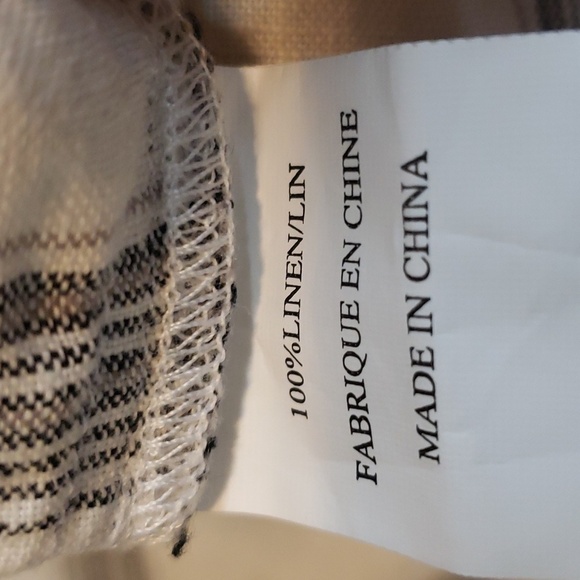 French Curve 100% Linen Roll-Tab Pullover Tunic, Small - Picture 7 of 8